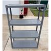Image 3 : PLASTIC SHELVING UNIT - FOUR TIERS; LOT OF 2