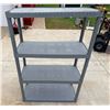 Image 6 : PLASTIC SHELVING UNIT - FOUR TIERS; LOT OF 2