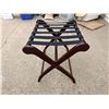 Image 11 : QUEEN ANNE TABLE, LUGGAGE RACK, AND STOOL