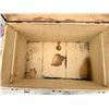 Image 9 : VINTAGE TRAVEL CHEST/TRUNK - METAL AND WOOD-BOUND STEAMER TRUNK