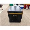 Image 2 : VINTAGE BLACK STEAMER TRUNK