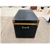 Image 4 : VINTAGE BLACK STEAMER TRUNK