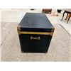 Image 5 : VINTAGE BLACK STEAMER TRUNK