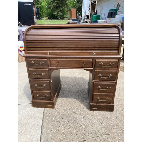 VINTAGE ROLL-TOP DESK