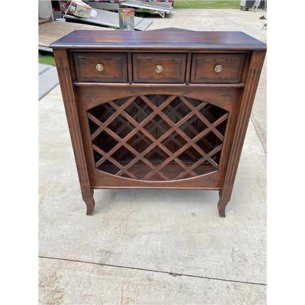 SOLID WOOD WINE RACK CABINET