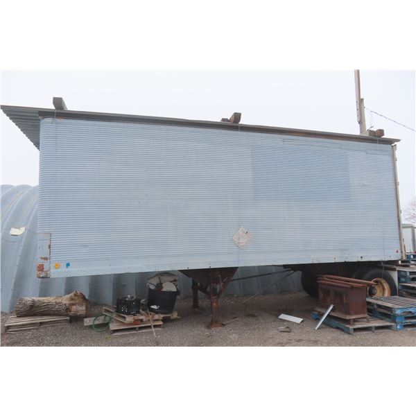 26 FT Semi Freight Trailer Container, Single Axle, Used as Office/Storage, No TOD