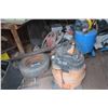 Image 2 : Ridgid Shop Vac, Pressure Tank w/ 1/3 HP Motor, Fan, Yard Tools, Post Hole Digger, Gas Cans