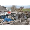 Image 6 : Mixed Lot - 20 Gal Oil Tank, Scaffolding, Chain, Fuel Tank, Yard Trailer, Wire Cable and More