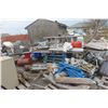 Image 7 : Mixed Lot - 20 Gal Oil Tank, Scaffolding, Chain, Fuel Tank, Yard Trailer, Wire Cable and More