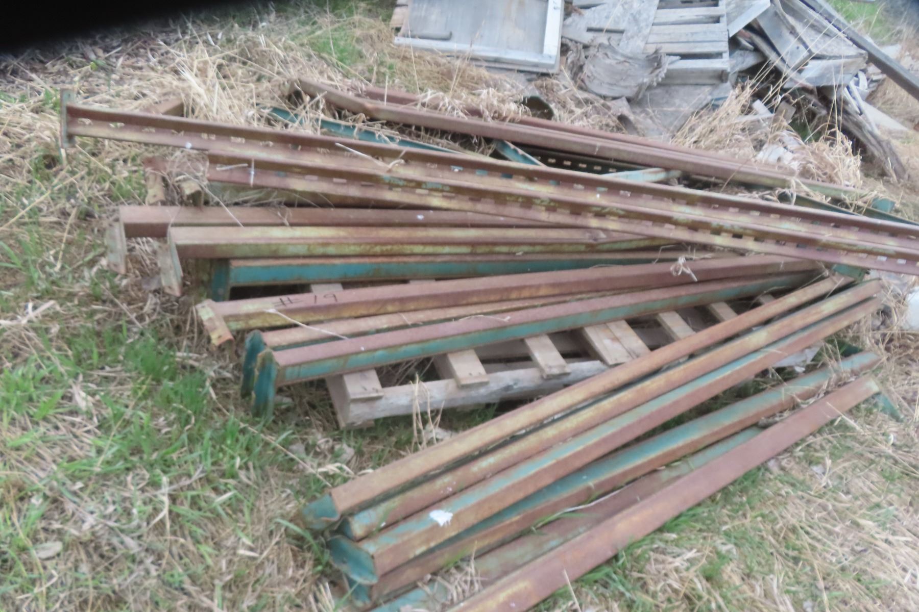 Pallets With Side Rails Pallet Racking - 2 Uprights, 20 Side Rails 8 FT - McSherry Auction ...