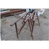 Image 14 : Pipe, Channel, Tubing 18" to 24 FT, Angle Iron, 3 Steel Saw Horses, Steel Cable