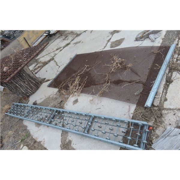 Roller Conveyor 10 FT x 10", 4 FT x 90" Expanded Steel w/ Flange