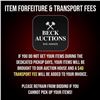 Image 1 : Item Forfeiture & Transport, Shipping, Delivery Fees & Conditions