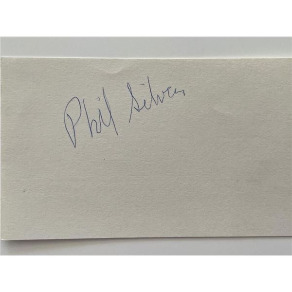 Phil Silvers original signature cut