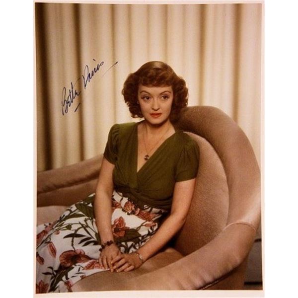 Bette Davis signed portrait photo