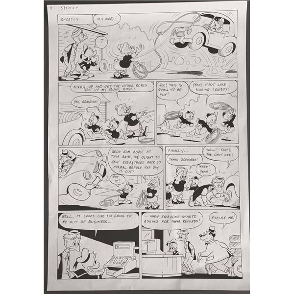 1982 Walt Disney Productions Donald Duck Original Illustration