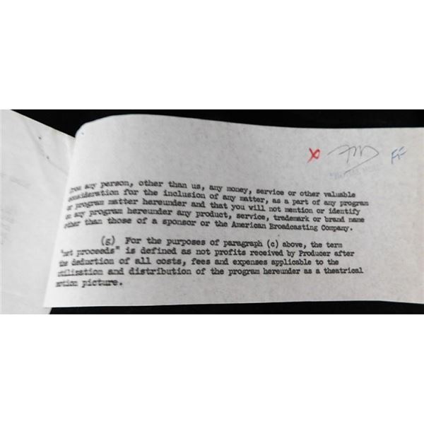 Dr Jekyll and Mr Hyde Fredric March Signed Typed Contract Saga Of Western Man JSA Authenticated