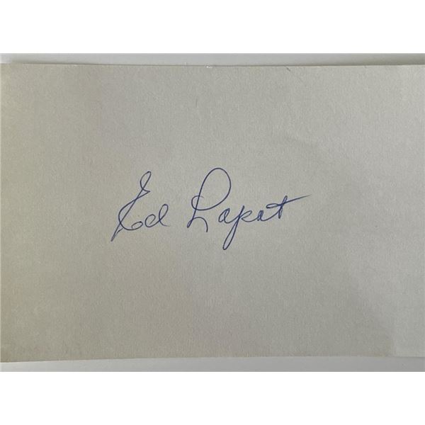 MLB Player Ed Lopat original signature cut
