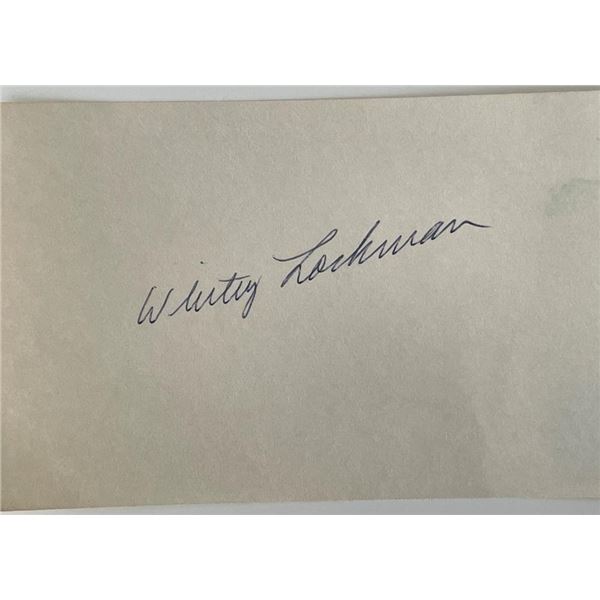 MLB Whitey Lockman original signature