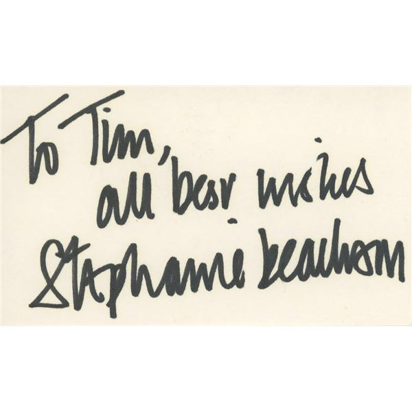 The Colbys Stephanie Beachum signed note