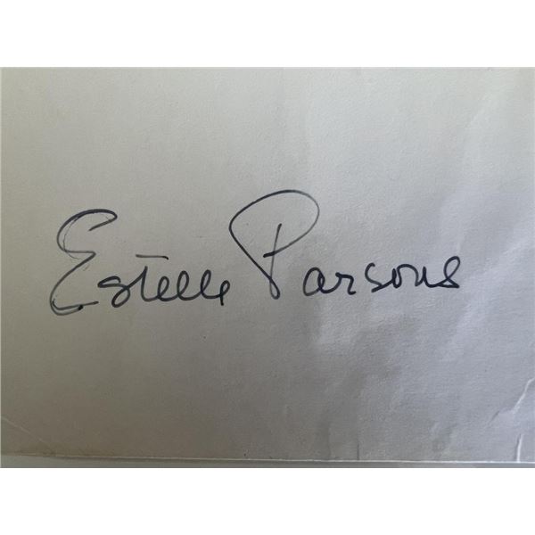 Bonnie and Clyde Estelle Parsons original signature