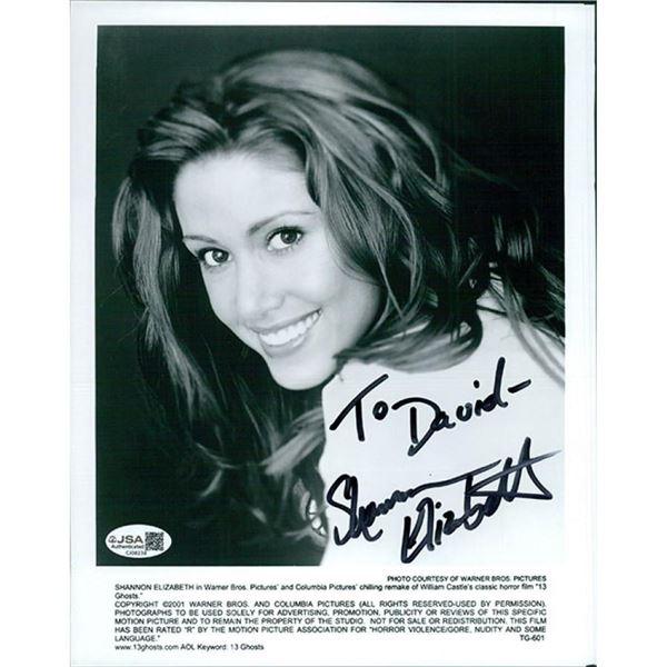 Ghost Actress Shannon Elizabeth 13 Signed Photo JSA Authenticated