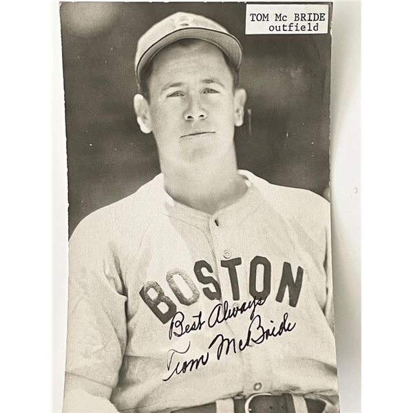 Boston Red Sox Tom McBride signed photo
