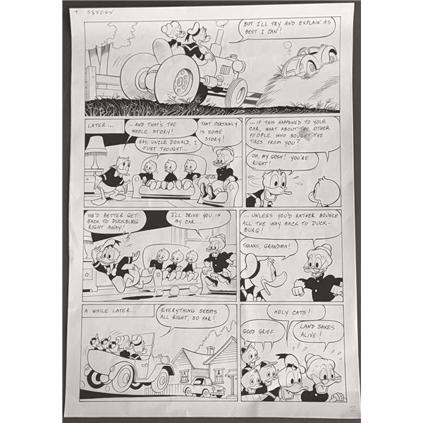 1982 Walt Disney Productions Donald Duck Original Illustration