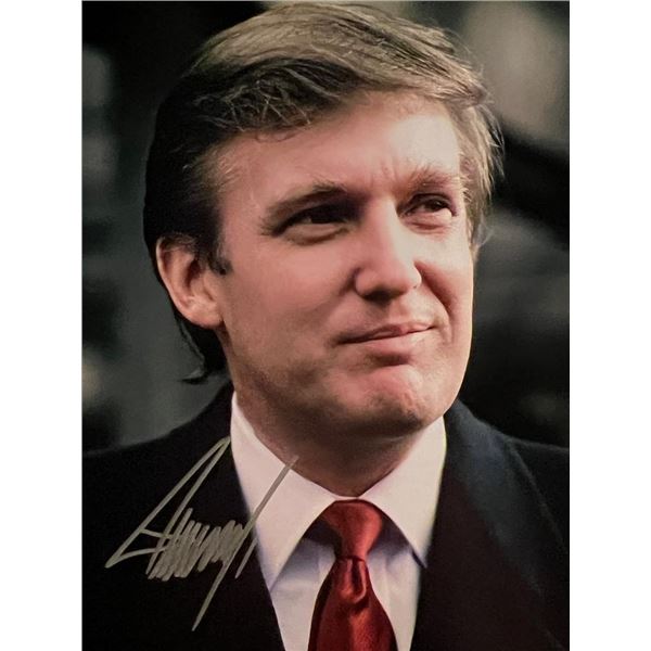 US President Donald Trump signed photo