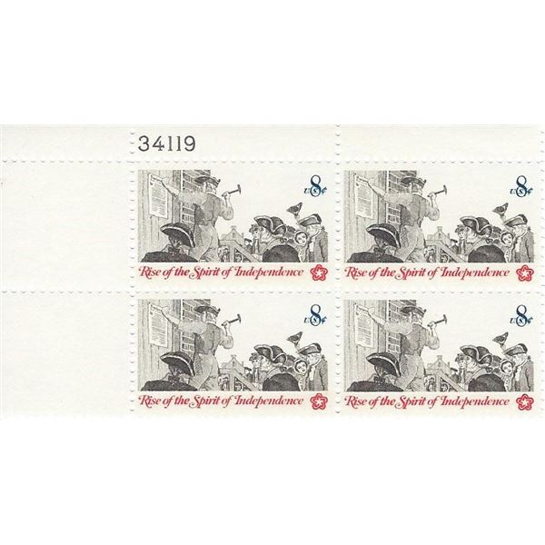 Rise of the Spirit of Independence Plate Block