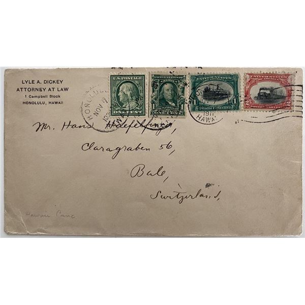 Territory of Hawaii shifted vignette on stamp