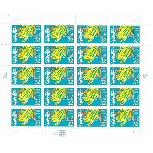 Lunar New Year - Year of The Tiger USA Stamp Sheet