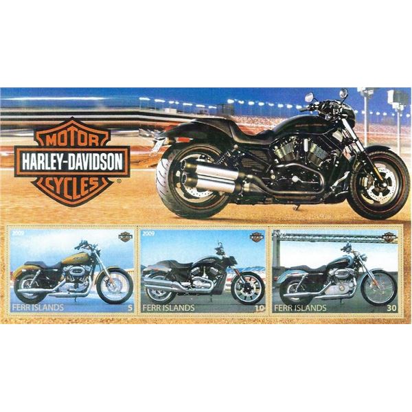 Harley Davidson Ferr Islands Stamp Sheet
