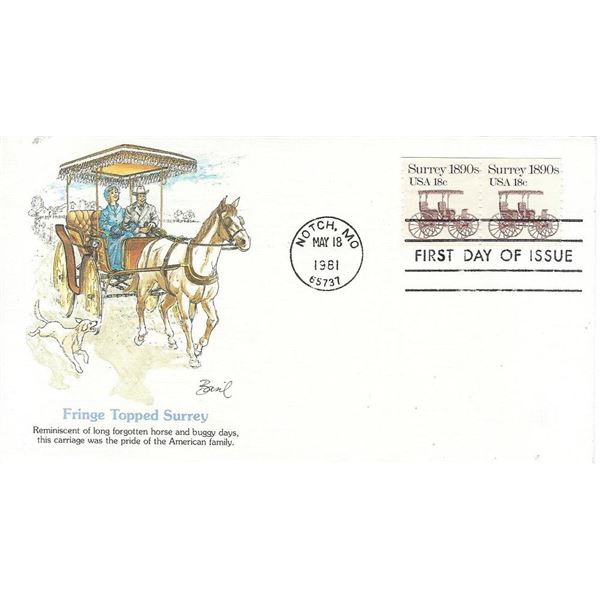 Fringe Topped Surrey FDC