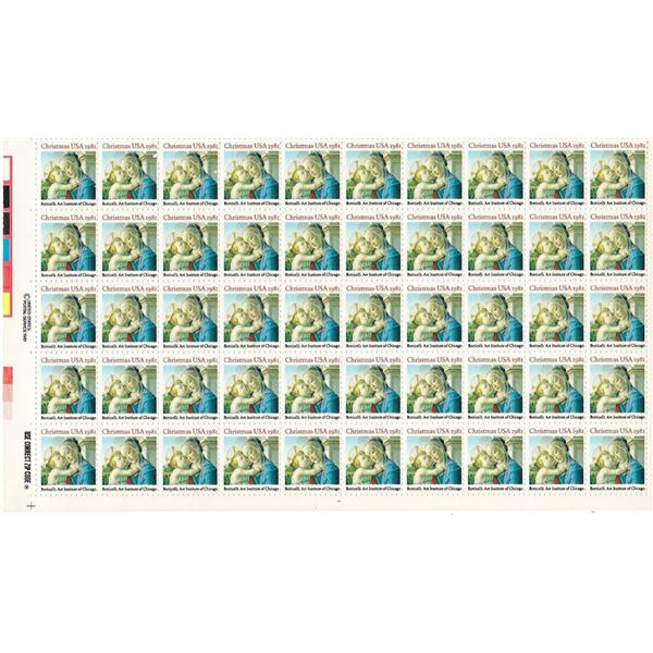 Christmas 1981 Art Institute of Chicago stamp sheet