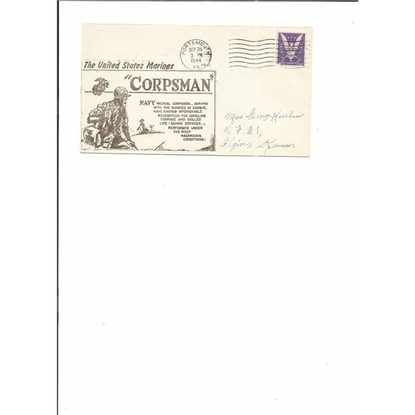 Portsmouth, VA - First Day Cover - U.S. Marine Corpsman - 1944
