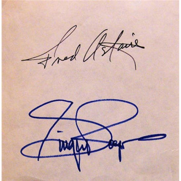 Fred Astaire and Ginger Rogers signature slip
