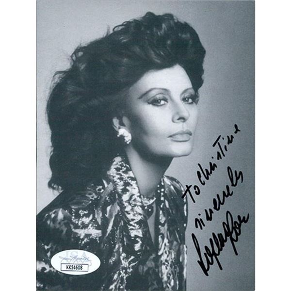 Marriage Italian Style Sophia Loren Movie Signed Photo JSA Authenticated
