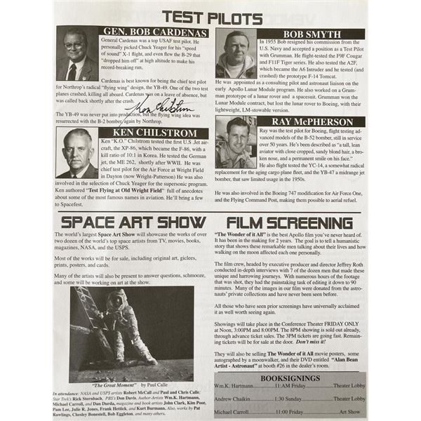Test Pilots Ken Chilstrom Signed Newspaper Clipping