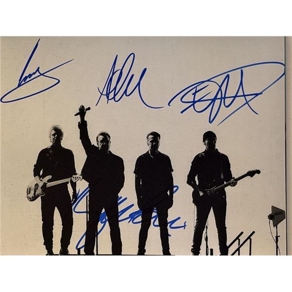 U2 band signed photo
