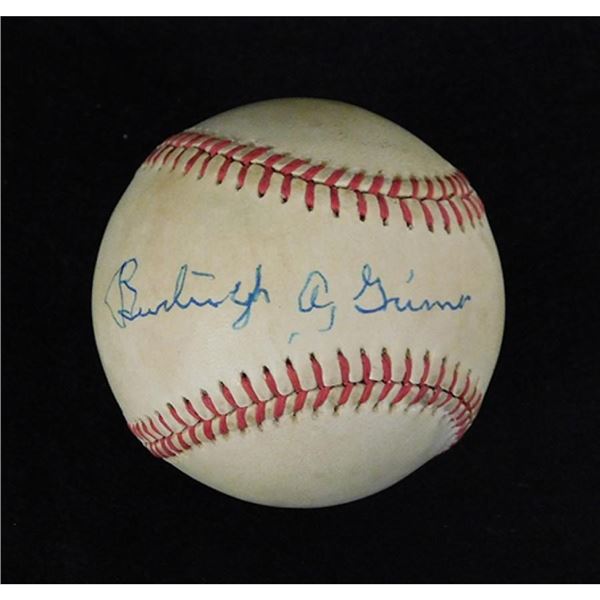 Brooklyn Doidgers Burleigh Grimes Pirates Signed National League Baseball JSA Authenticated