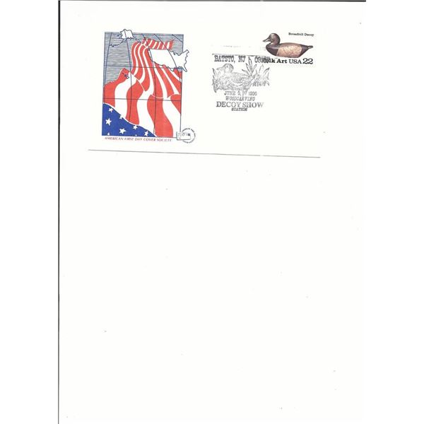 Batsto, NJ. - First Day Cover - Woodcarving Decoy Carving Station - 1996