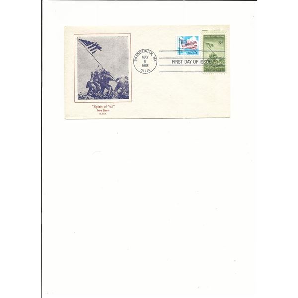 Spirit of '45 Iwo Jima - First Day Cover - Boxborough, MA - 1988