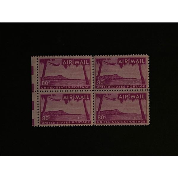 Four Unused 80 Cent US Airmail Stamps