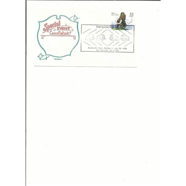 Hot Springs, SD. - First Day Cover - The Mammoth Site - 1996
