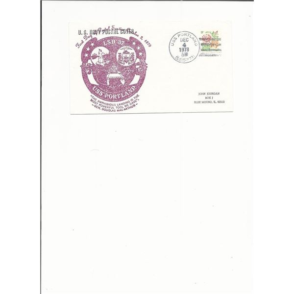 U.S.S. Portland - U.S. Navy First Day Cover - 1978