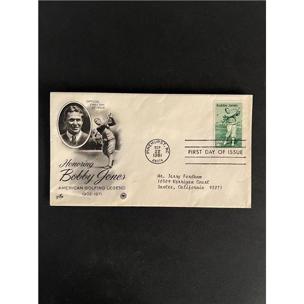 Bobby Jones Golf Legend First Day Cover