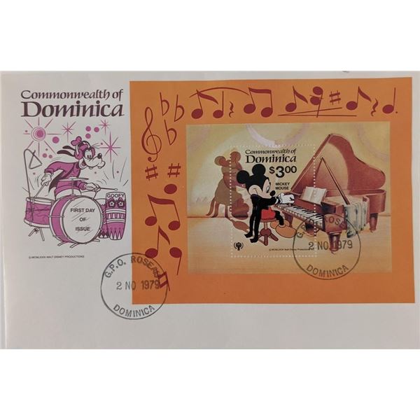 Dominica 1979 Mickey Mouse Commemorative First Day Cover