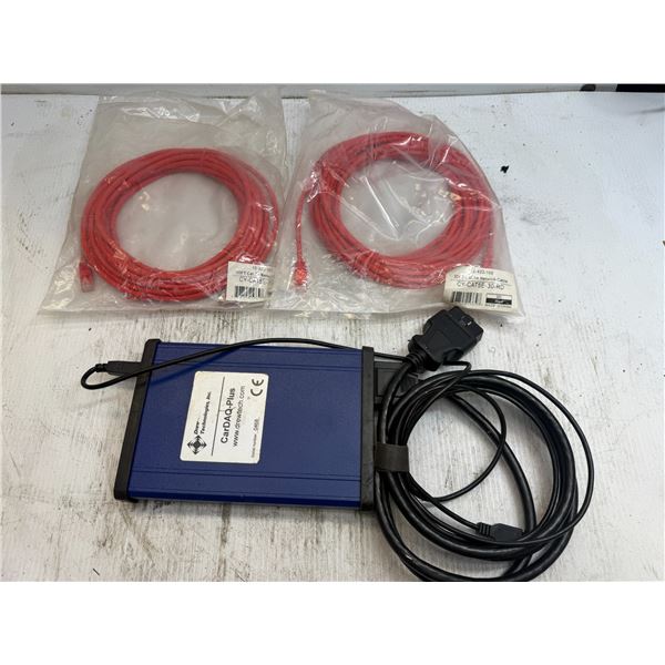 Drew Technologies #CarDAQ-Plus & (2) #CY-CAT5E-30-RD Network Cables