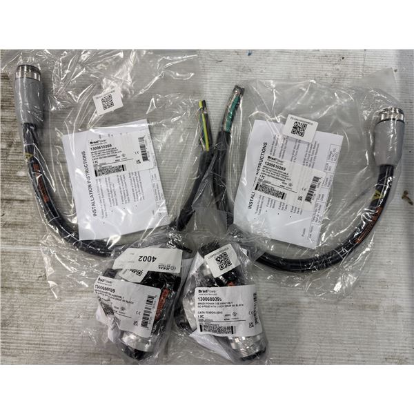 (2) Brad Power #1300610269 / 304T06K26M005A3 Cables w/#1300680099/TC40C40-200G Tee Assemblies